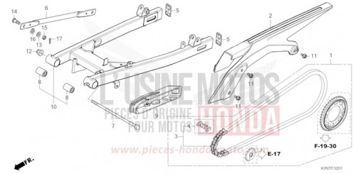 BRAS OSCILLANT (CBF125MEF) CBF125MEFT de 2026
